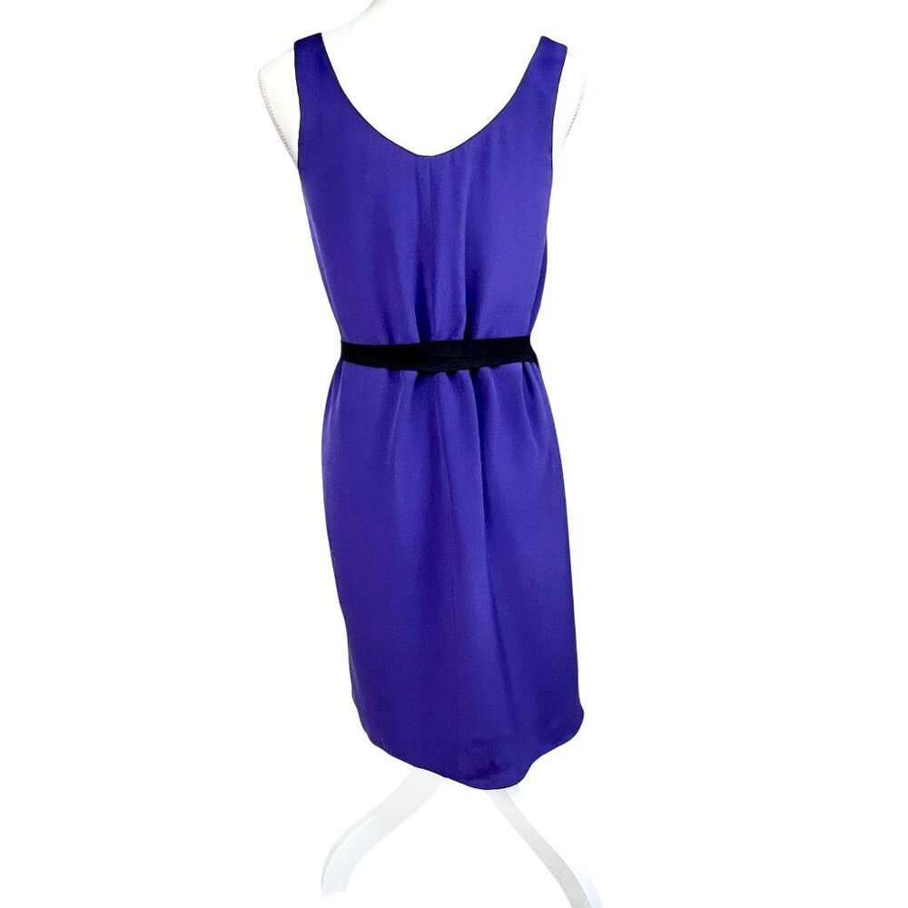 Alexander Wang 100% Silk Wrap Mini Cocktail Dress 2 Purple Petal Belt Tie Luxury - Picture 8 of 12